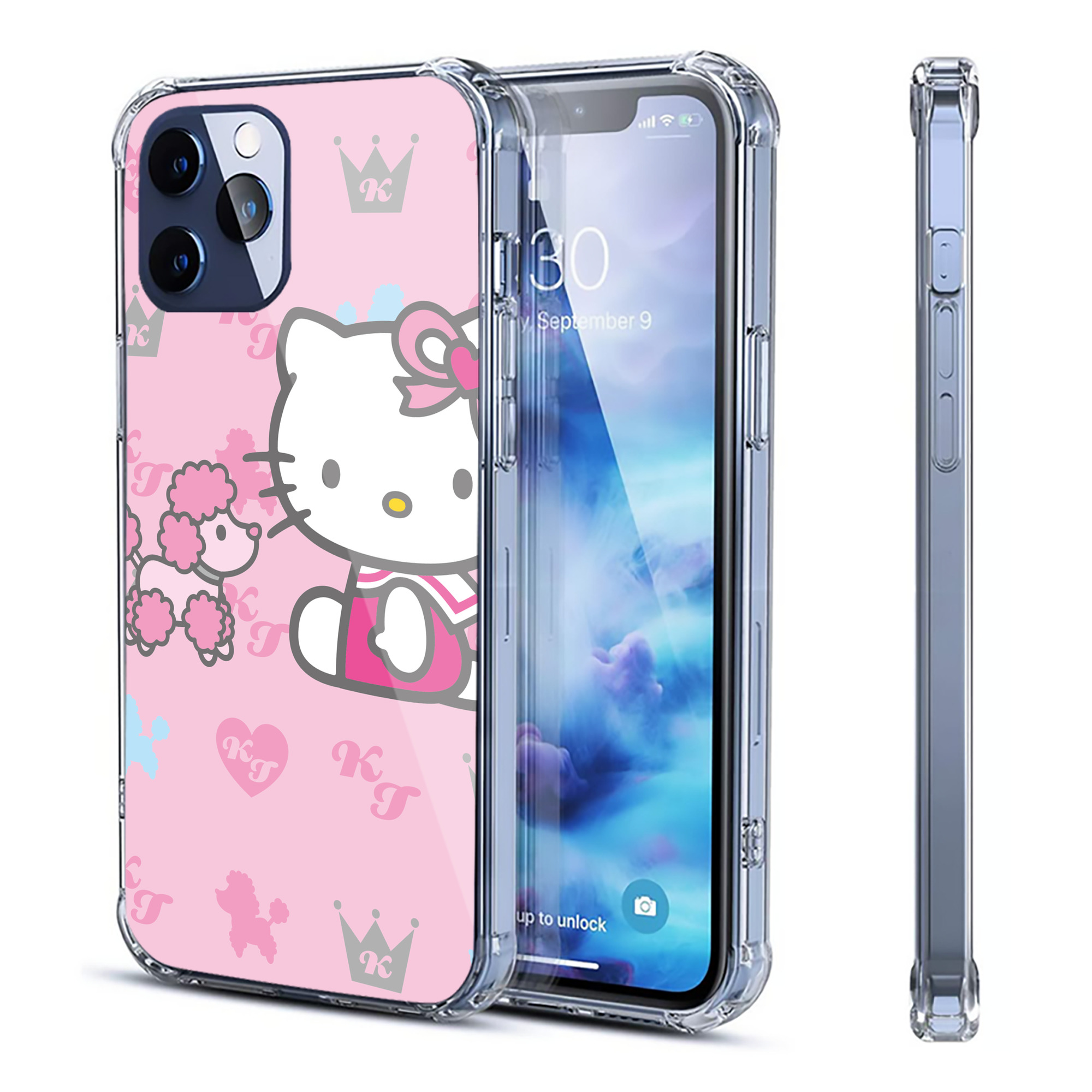 （画像用） Hello Kitty ハローキティ 【iPhone 12シリーズ対応】透明スマホケース（クリアソフトケース）